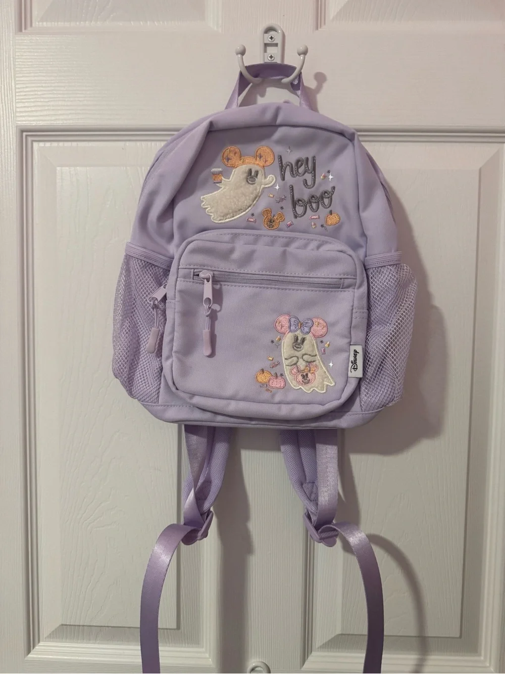 Disney Parks 2026 Halloween Minnie Ghost Hey Boo Pastel Purple Mini Backpack New